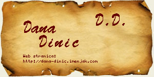 Dana Dinić vizit kartica